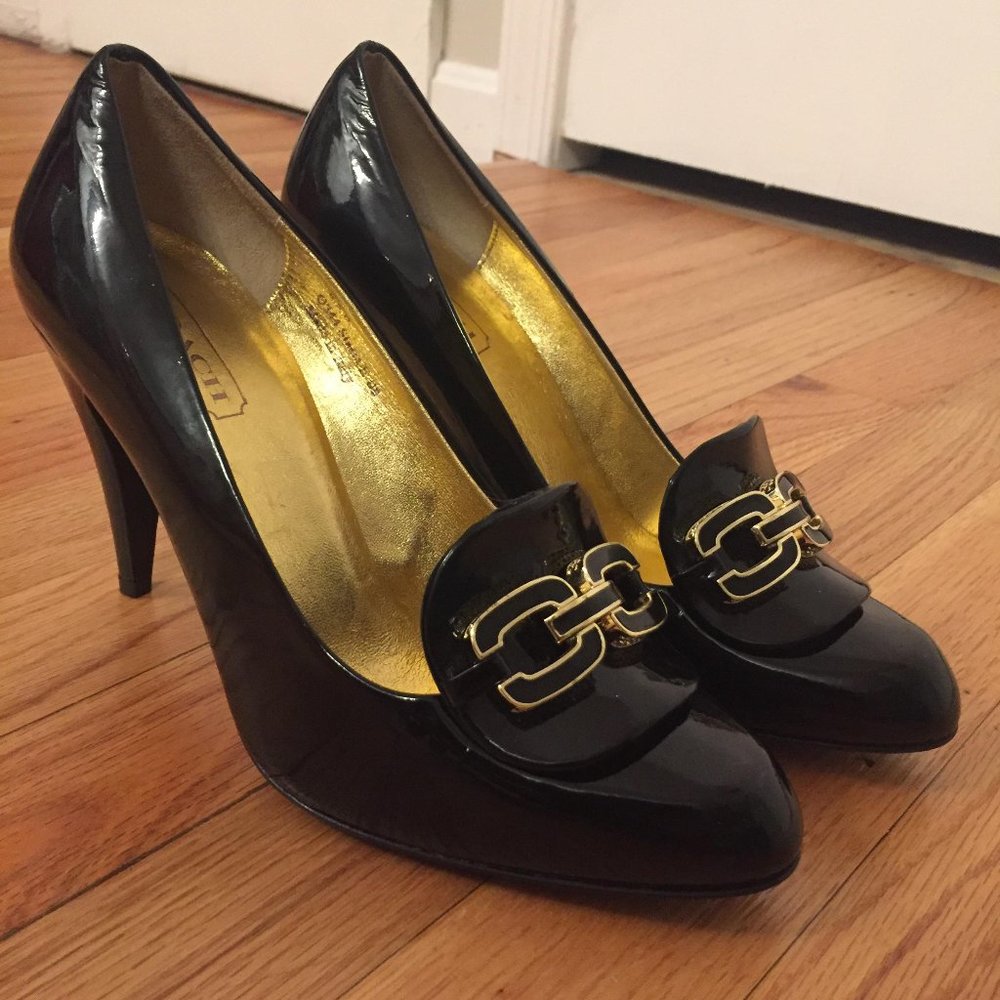 COACH Italian Women's Black Pump 3.5" Heels
